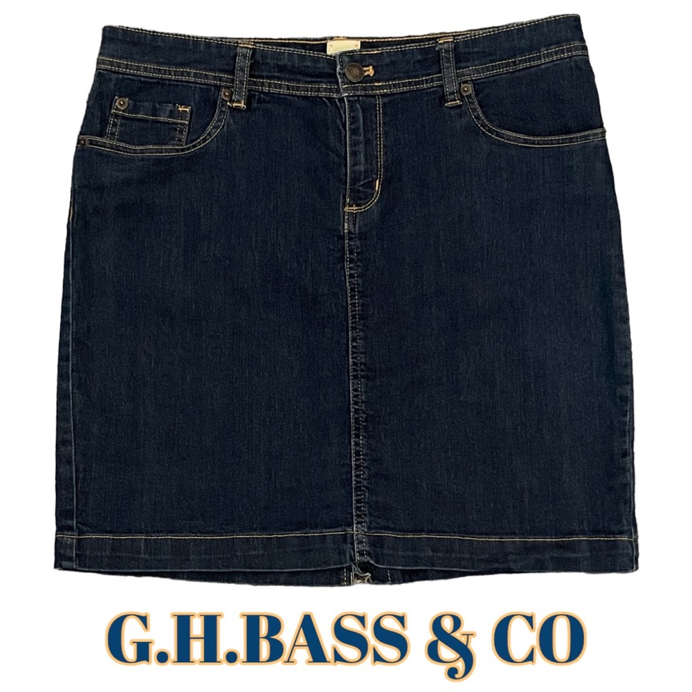 G.H.Bass & CO. Denim Dark Wash Skirt Size 6